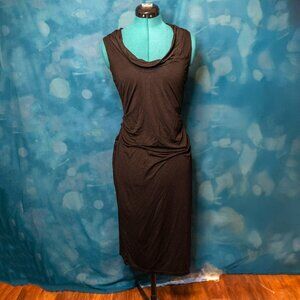 James Perse Sleeveless Ruched Midi Dress – Size 3 (Large) – Black